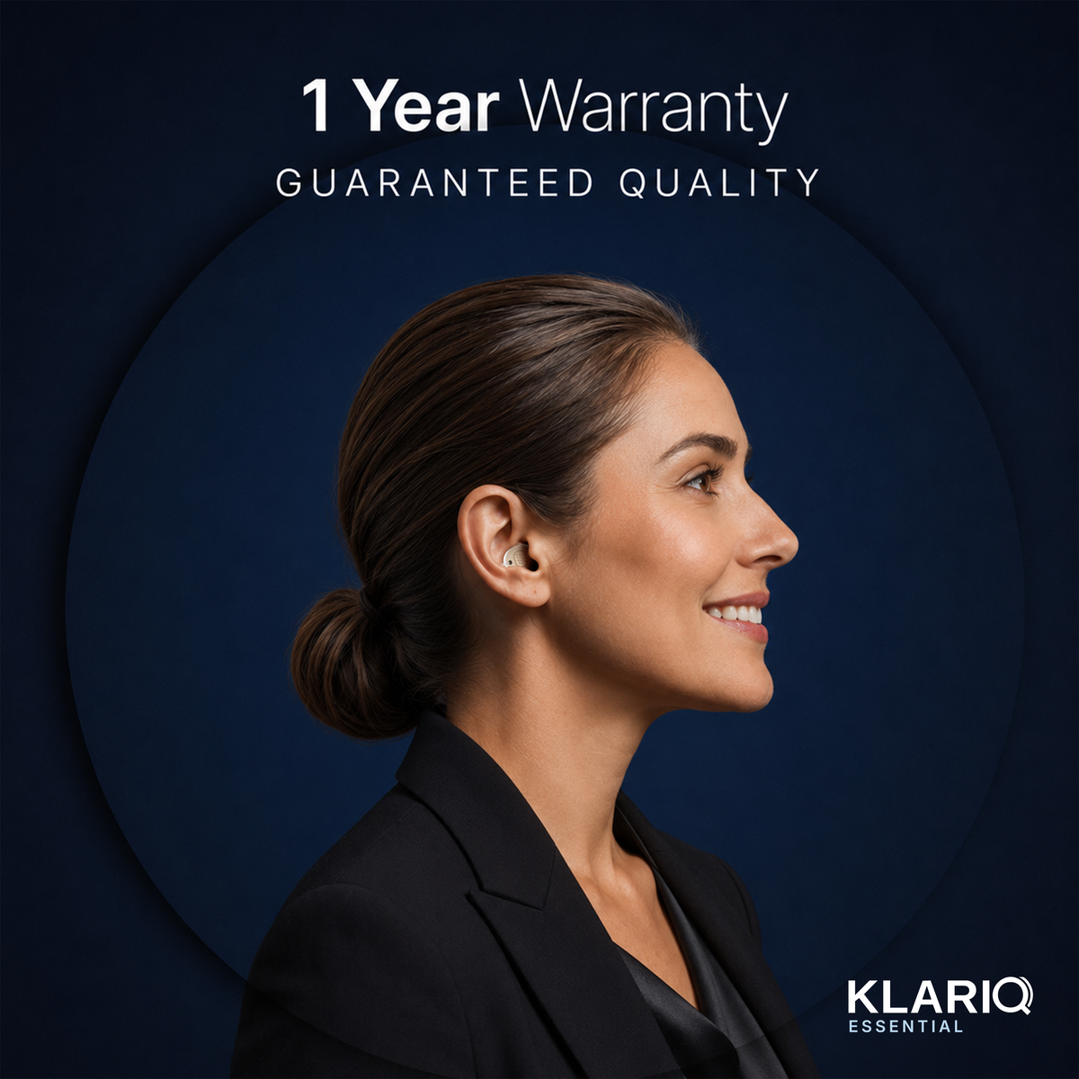 KLARIQ Essential OTC hearing aid, model JH-A260