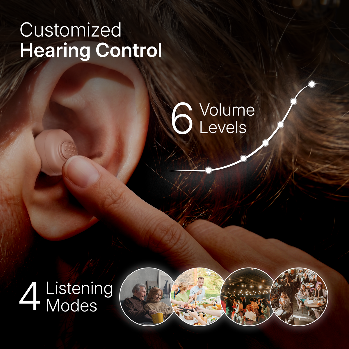 KLARIQ Pro OTC hearing aid, model JH-A26A